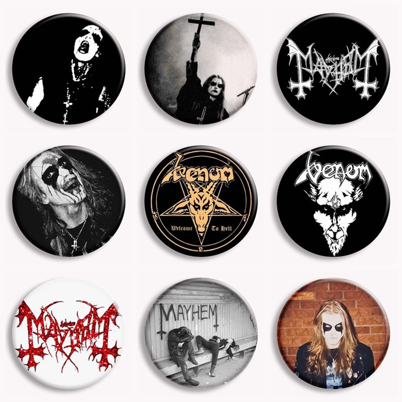 Pin Button Badge - Rock Mayhem Band kancing lembut Pin