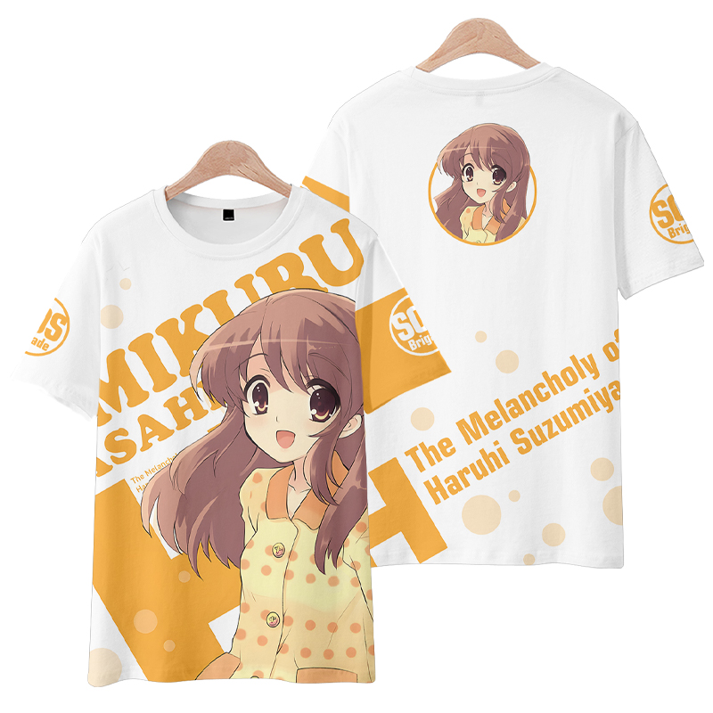 Anime Themed Merchandise - Kaus lengan pendek Anime Suzumiya Haruhi