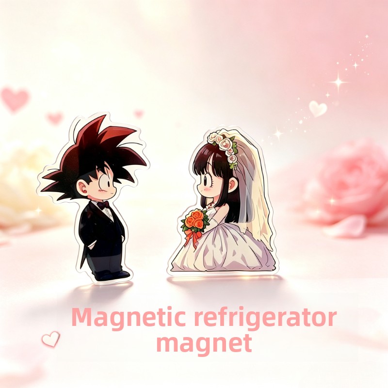 Anime Themed Merchandise - Magnet kulkas akrilik tema gaun pengantin