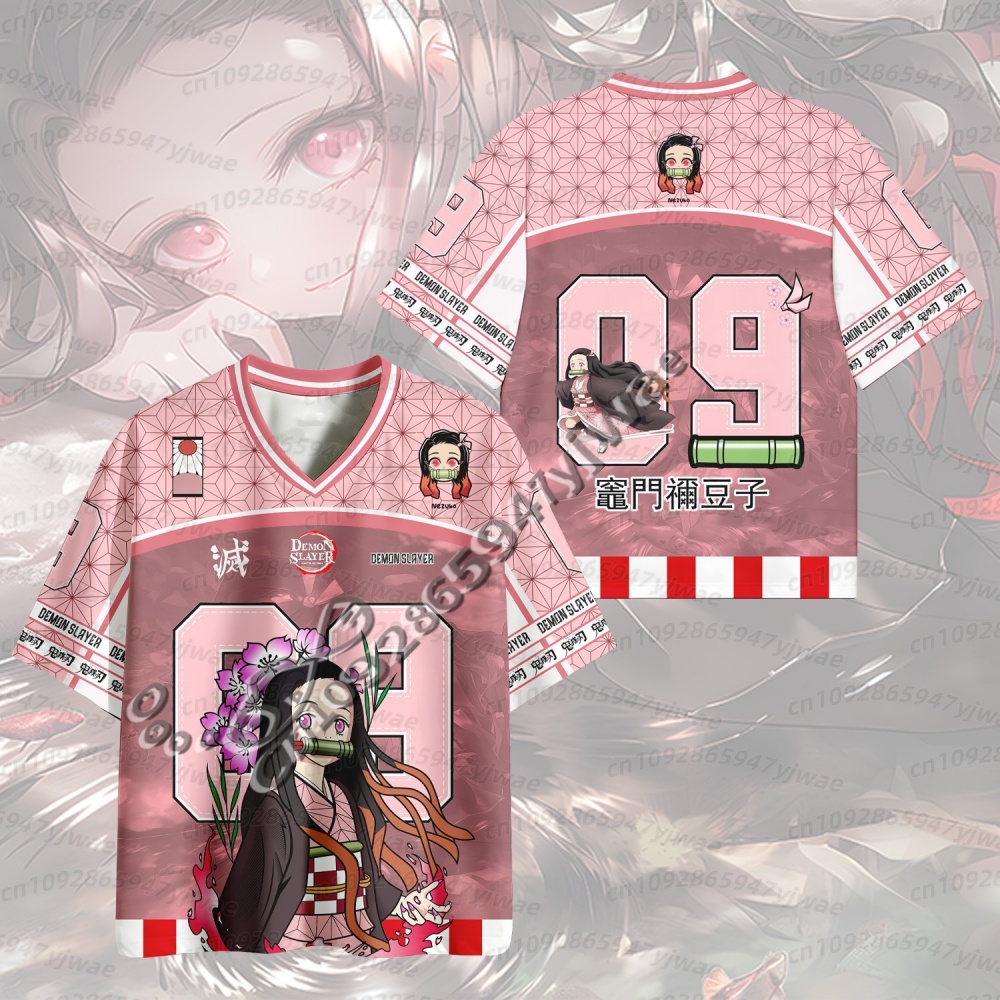 Anime Themed Merchandise - Kaos Jersey Oversize Unisex Gaya Retro