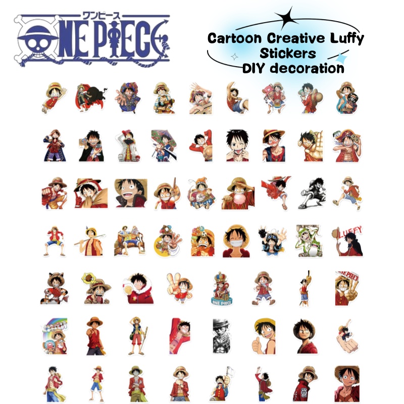 Anime One Piece Merchandise - Stiker grafiti kartun karakter anime One