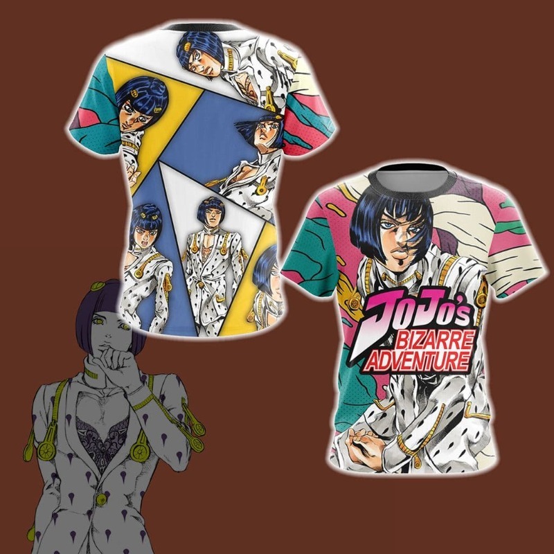Jersey Tema Bruno Bucciarati J - Anime Merchandise T-Shirts ulasan dan harga